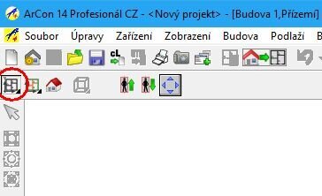 Obrázek 1: Půdorysné zobrazení čárové