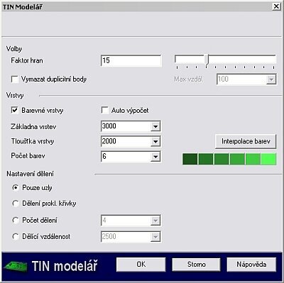 Modelování terénu ve SPIRITu TIN Modelář