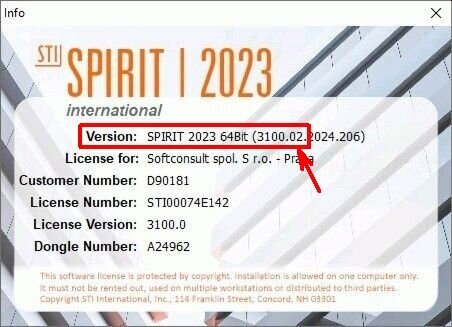 SPIRIT 2023.04 CZ – update